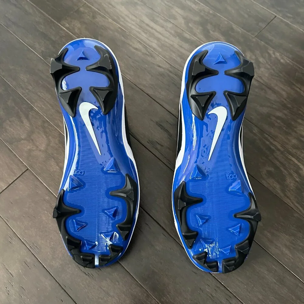 Nike Alpha White & Blue Men's 10 Football Cleats NWOT - Picture 7 of 10